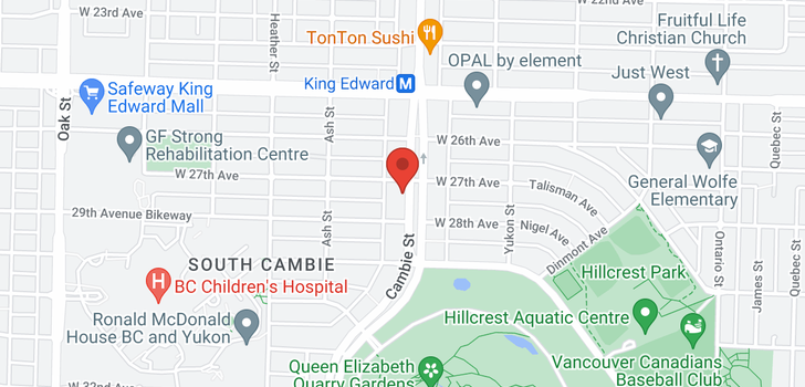 map of 703 4427 CAMBIE STREET